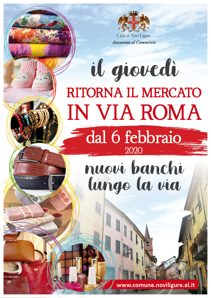 Torna il mercato in via Roma a Novi Ligure