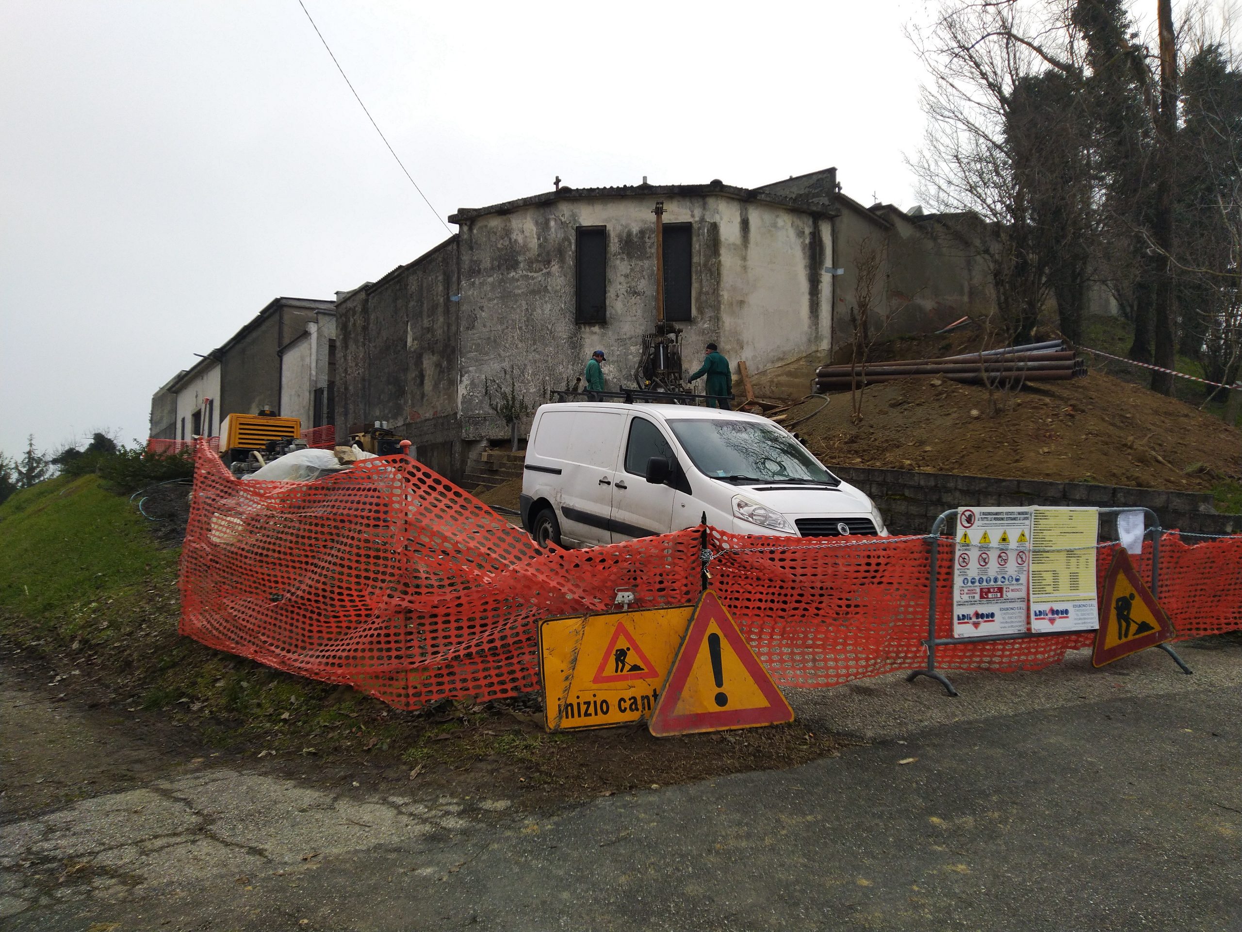 San Giorgio Monferrato, iniziati i lavori sulla strada che porta al cimitero