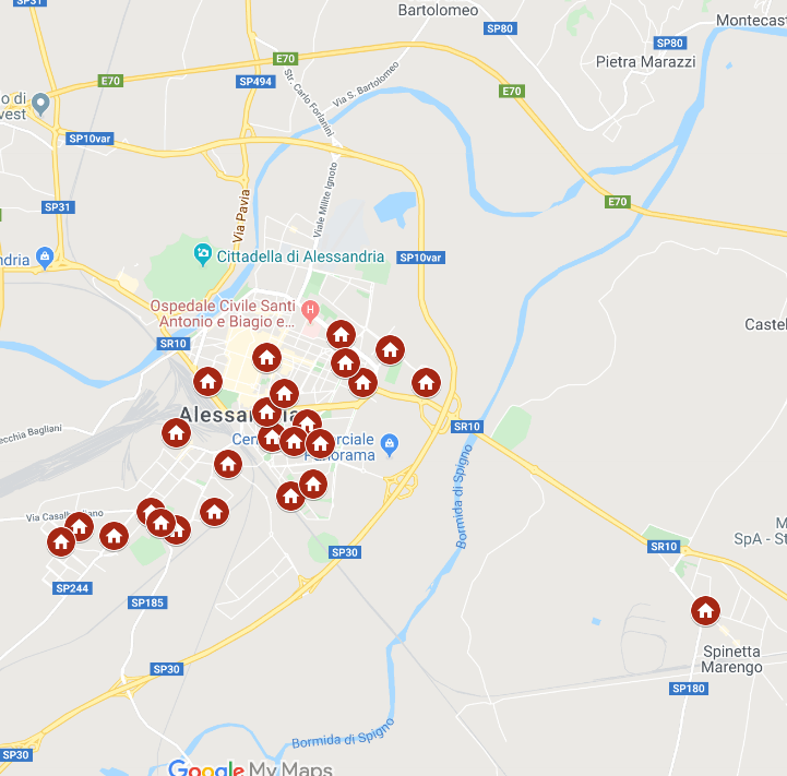 Quali sono le vie più abitate di Alessandria