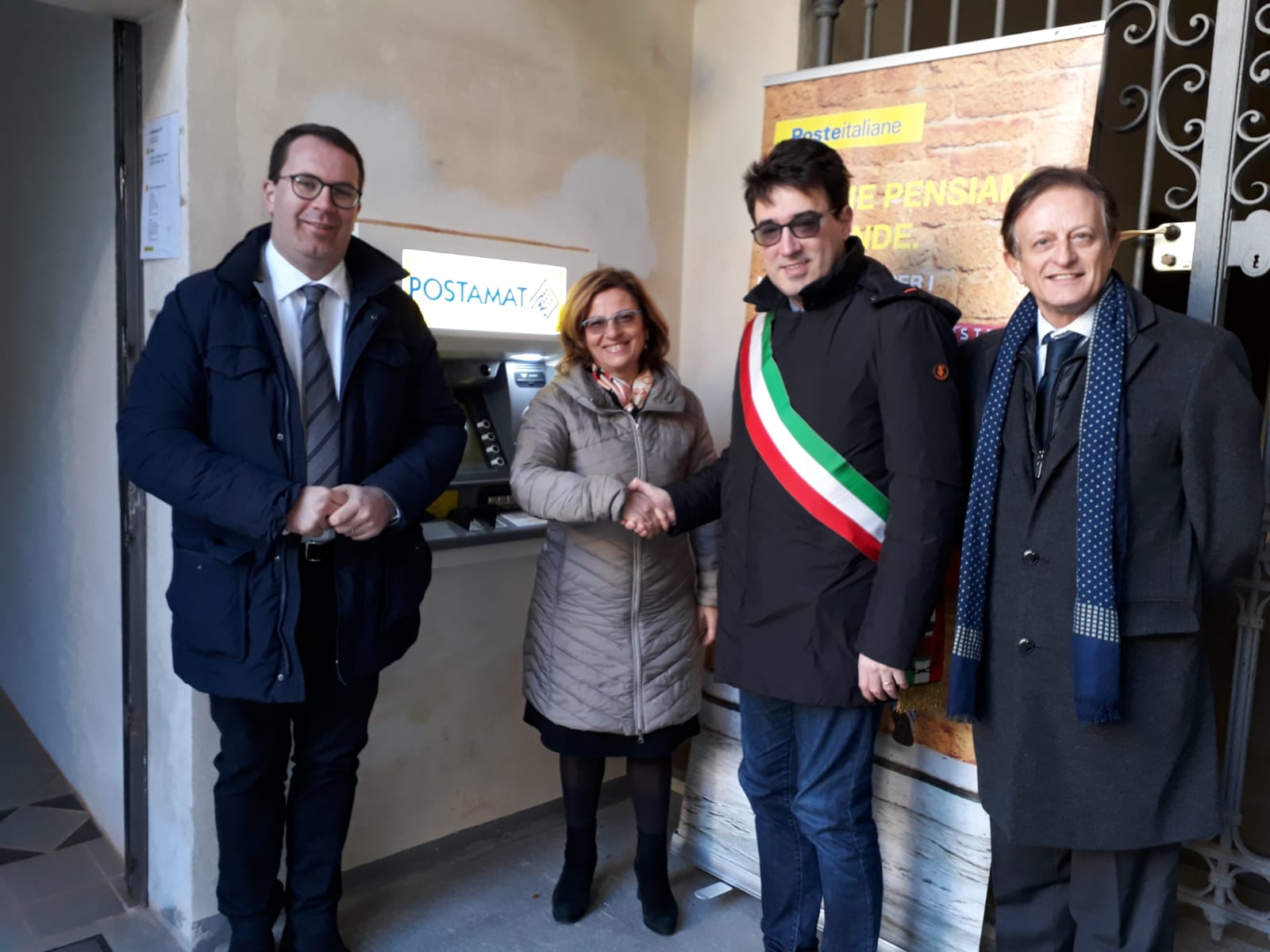 A Camagna inaugurato lo sportello ATM Postamat in funzione 24 ore su 24