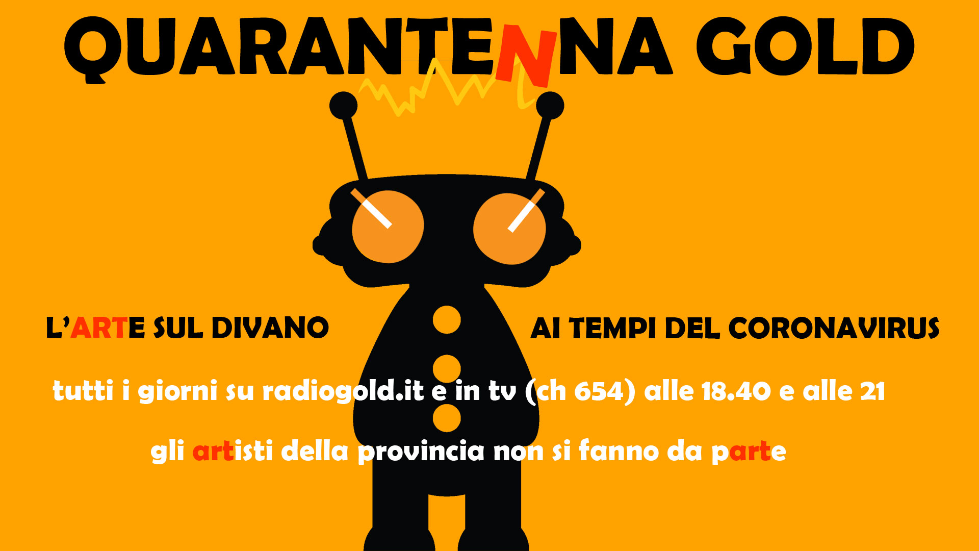 Da oggi Quarantenna Gold su RadioGold TV: gli artisti della provincia uniti sul divano di casa