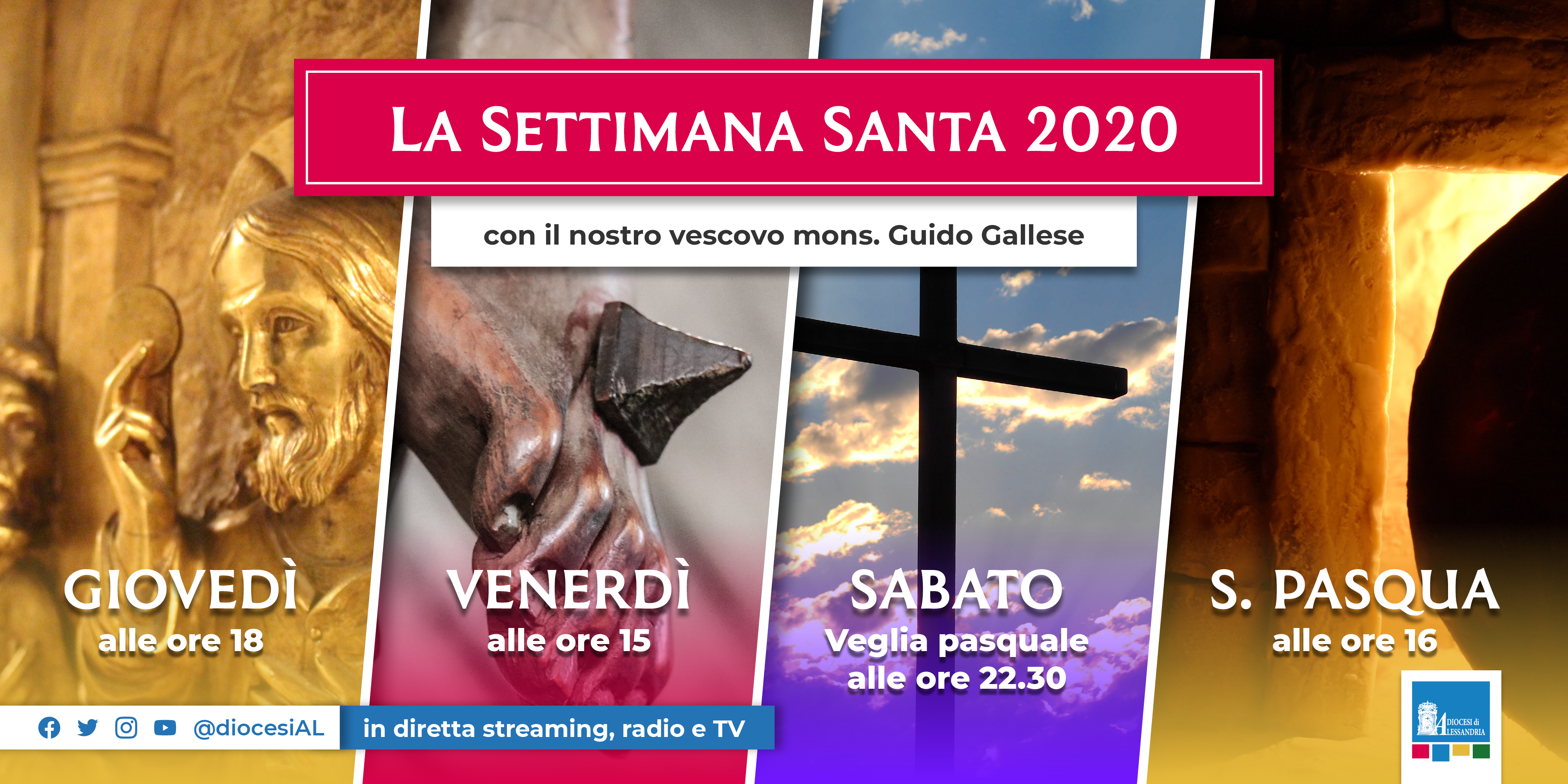 Le messe della settimana Santa presiedute dal Vescovo Gallese in diretta su RadioGold TV