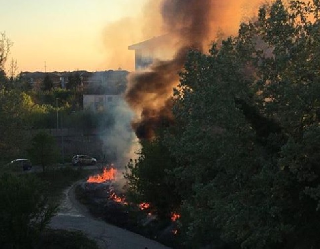 Incendio di sterpaglie al Cristo domato dai Vigili del Fuoco