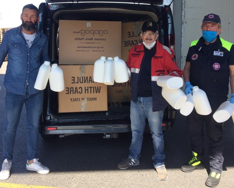 Da Paglieri e Agopag arrivano 500 contenitori per produrre liquido disinfettante