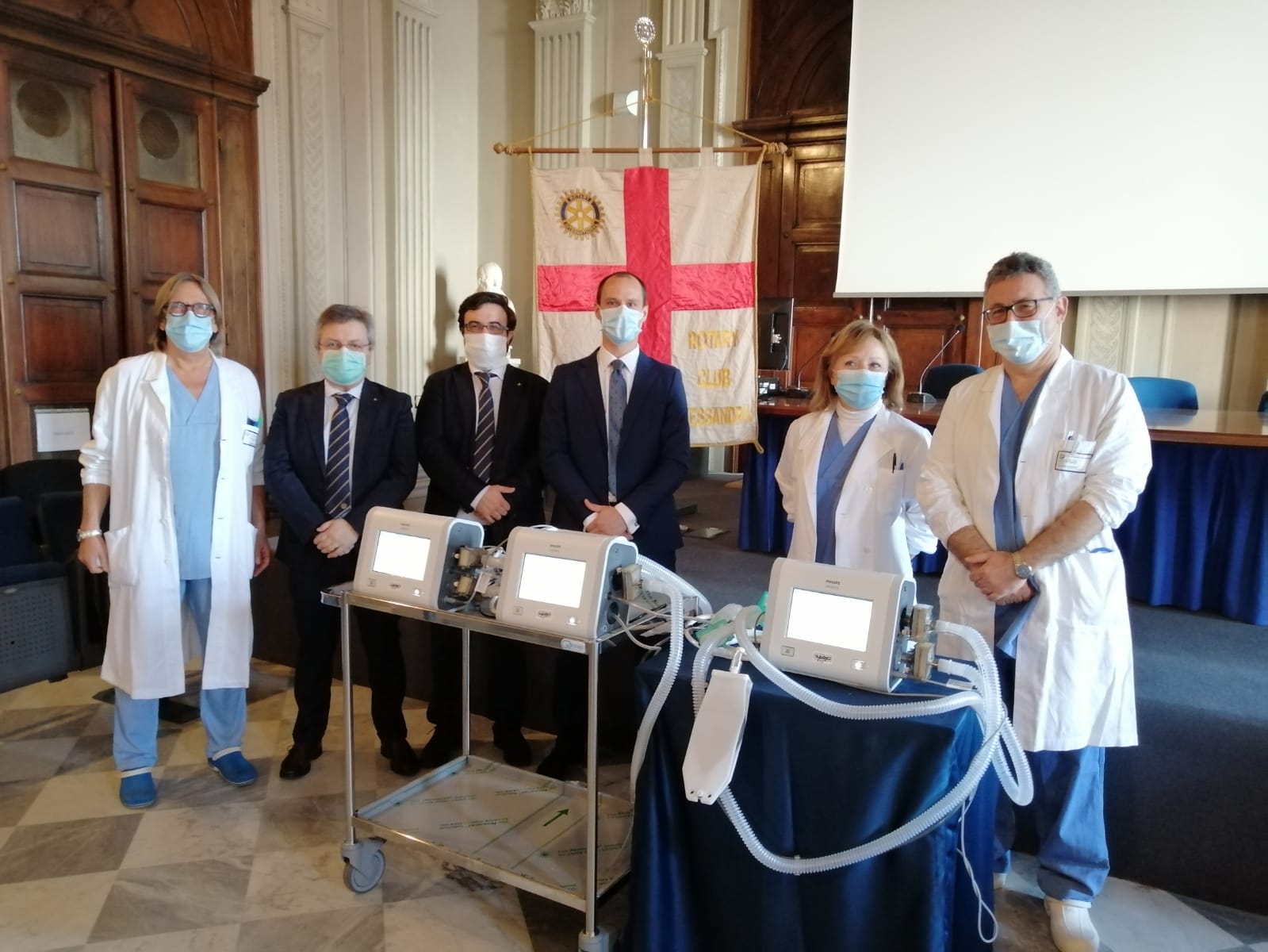 Alla Rianimazione di Alessandria tre nuovi ventilatori grazie al Rotary