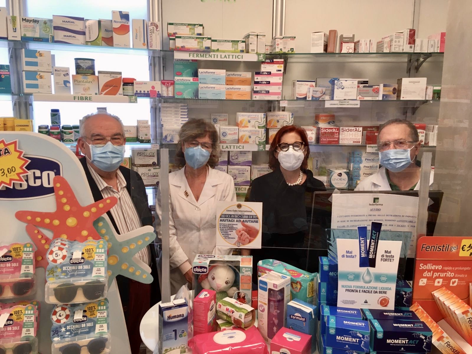 Raccolta di generi di prima necessita per l’infanzia a Tortona grazie ai Lions