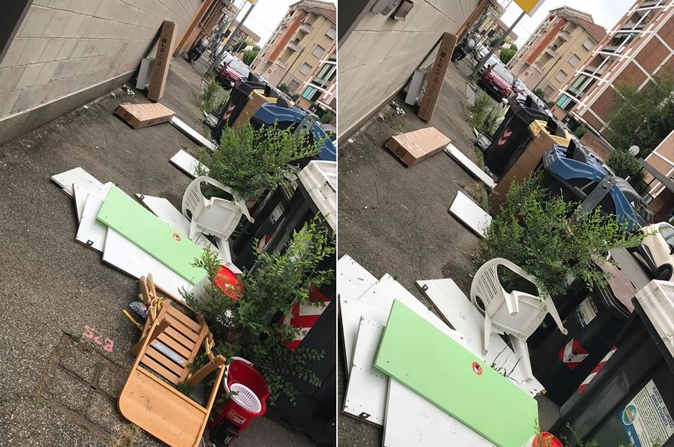 Furbetti dei cassonetti in azione in via Filzi ad Alessandria