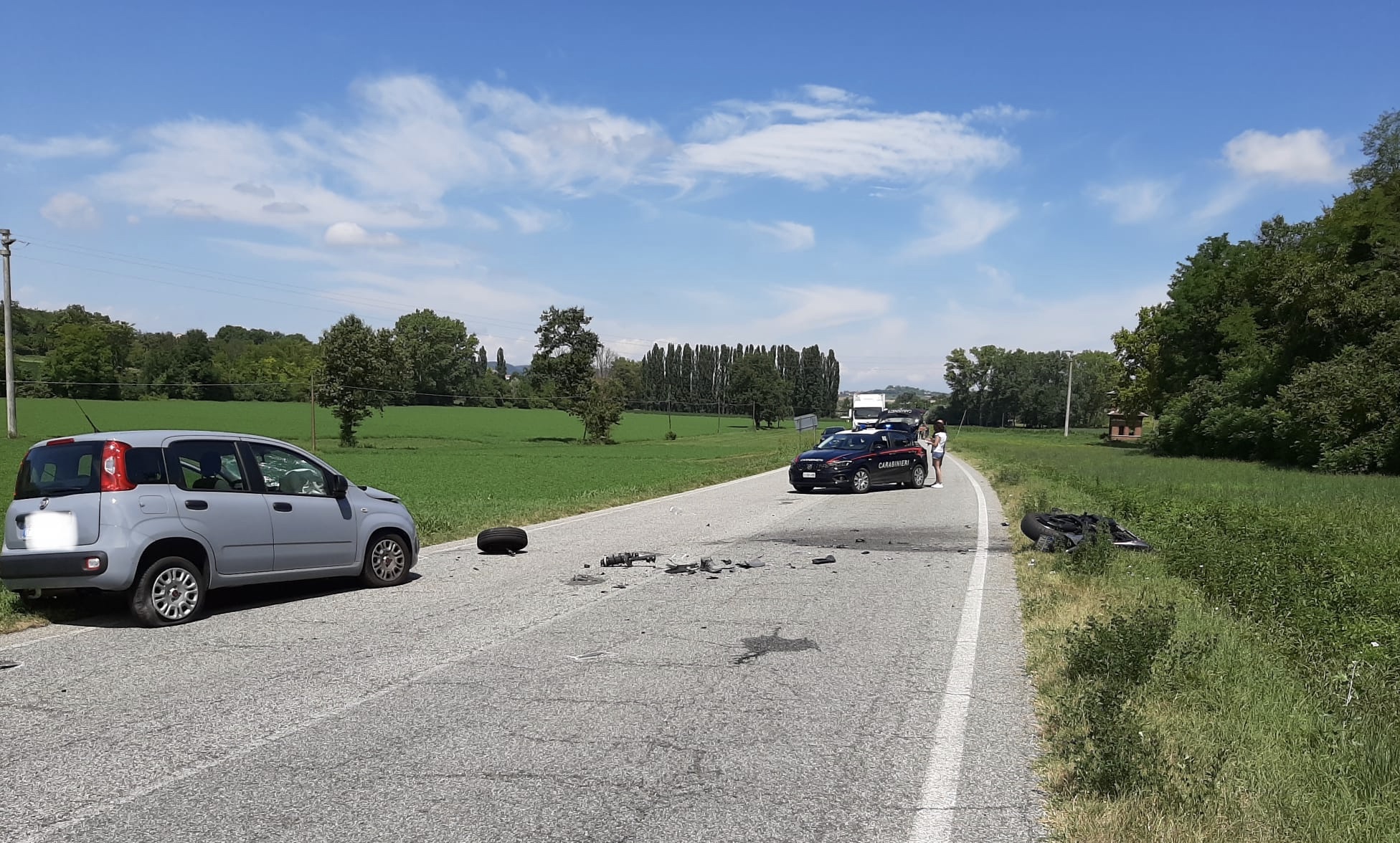 Incidente stradale a Cereseto: muore motociclista