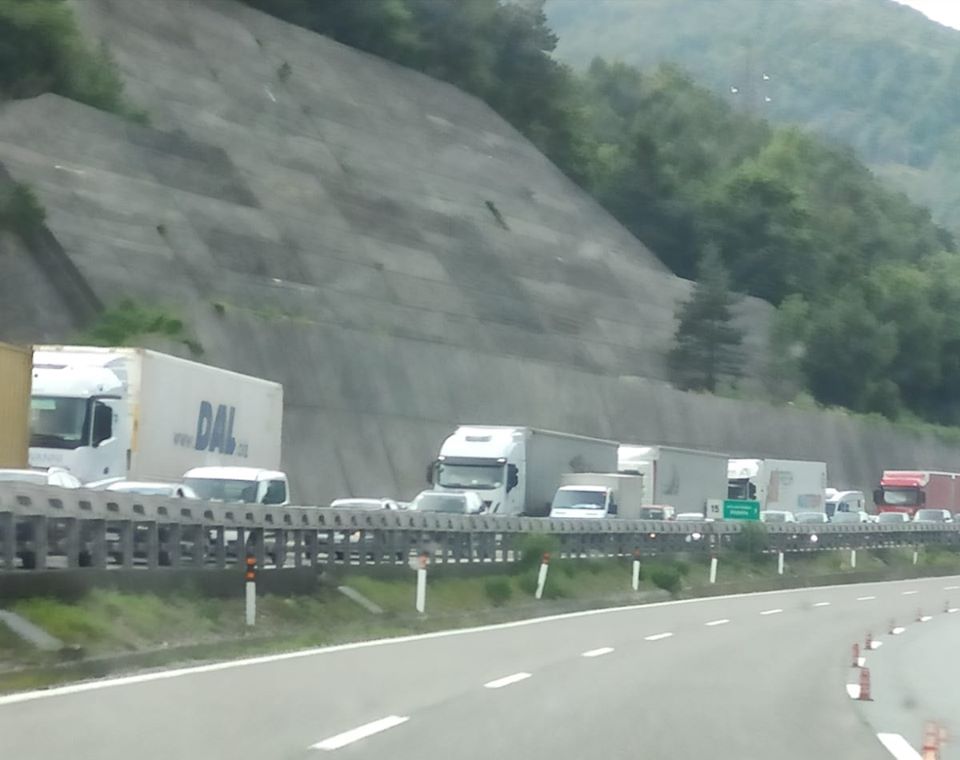 La situazione del traffico sull'autostrada A26 e A7 verso la Liguria