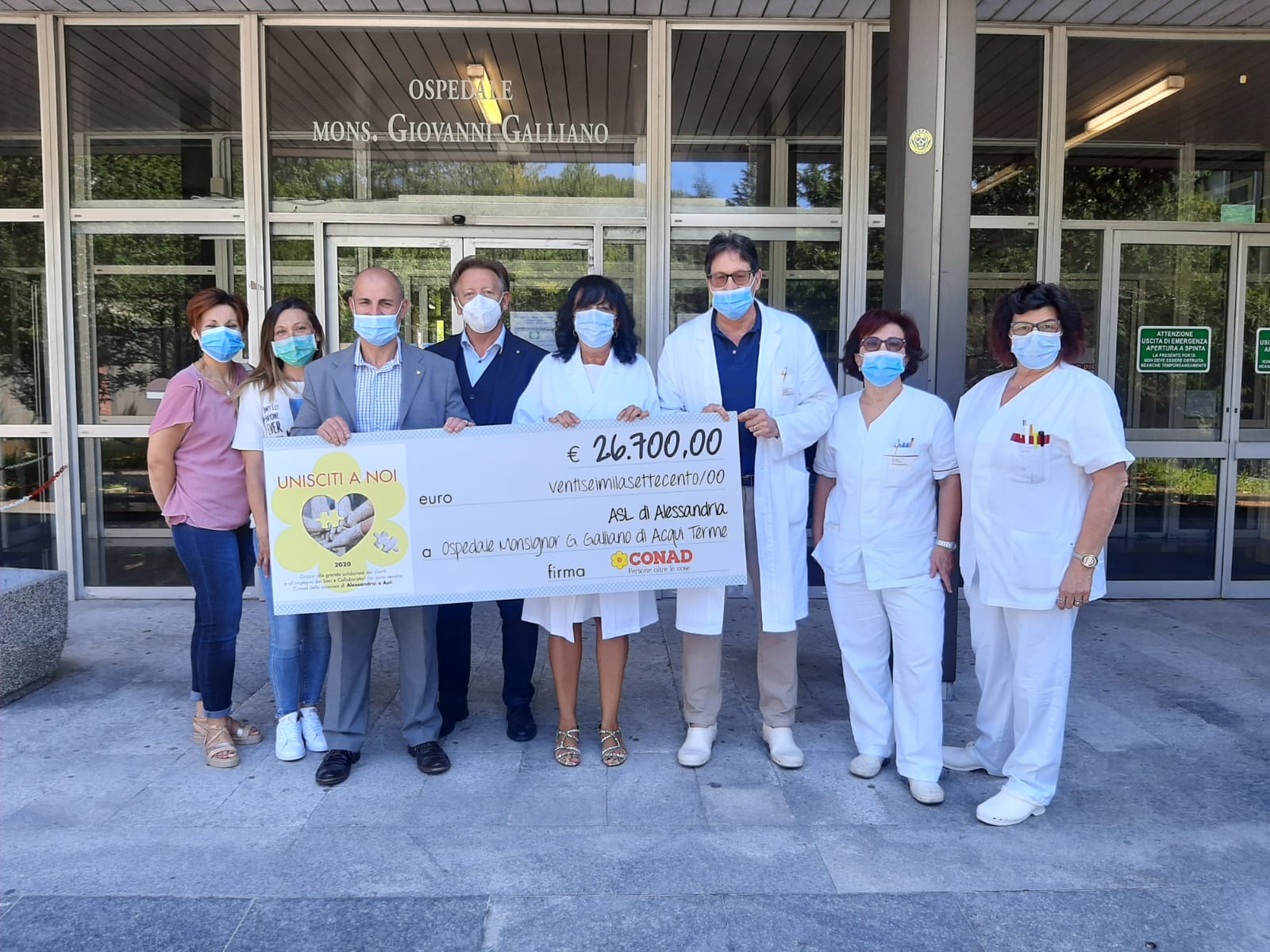 Conad dona 26.700 euro all’Ospedale Monsignor Galliano di Acqui Terme