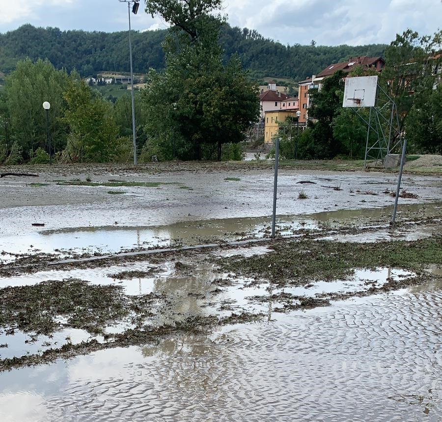 Maltempo a Gavi: allagata la zona del campo sportivo. “Per fortuna danni non gravi”