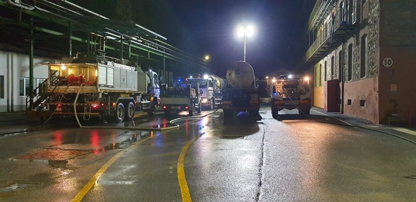 I lavori della Protezione Civile a Garessio dopo il maltempo