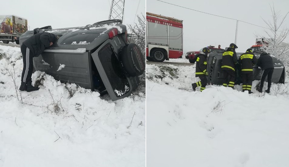 Auto si ribalta a Castellar Guidobono: ferita lievemente una donna