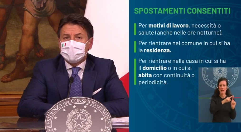 Conte: “Sì al ricongiungimento di coppie lontane per lavoro, ma che convivono nella stessa casa”