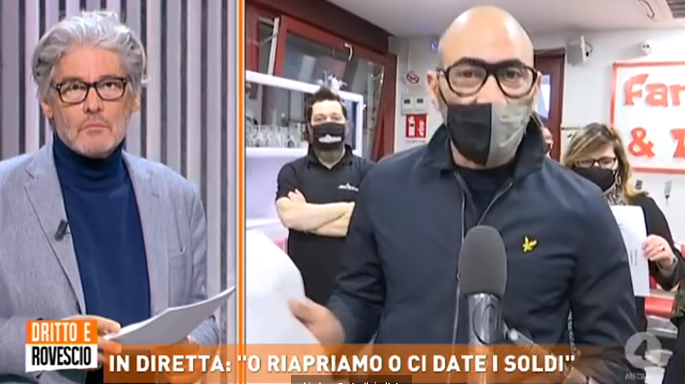 “Dritto e Rovescio” mostra in tv l’esasperazione dei ristoratori alessandrini
