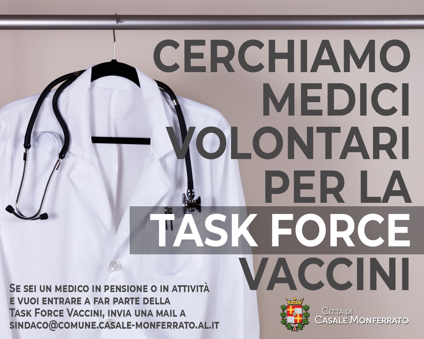 Al lavoro per creare una “Task force vaccini”. Casale già al lavoro