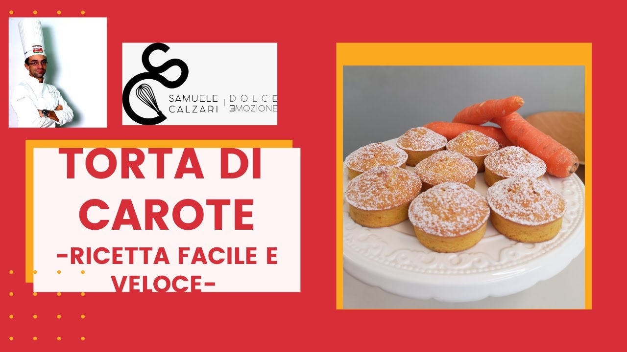 La ricetta della torta di carote dello chef Samuele Calzari