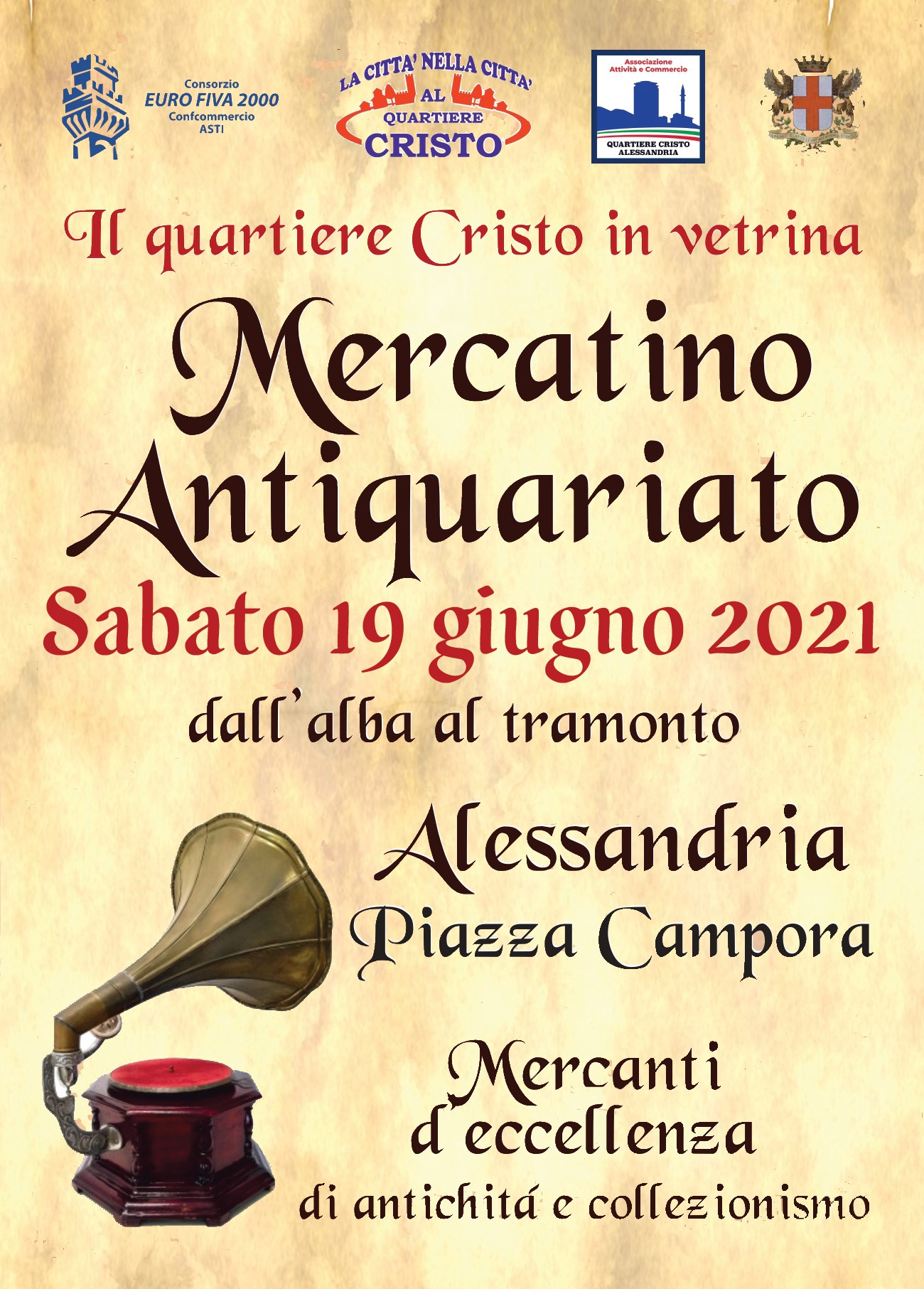 Al Cristo torna il Mercatino dell’Antiquariato in piazza Campora