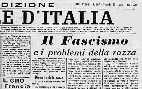 Il 14 luglio 1938 il manifesto della “razza”. L’Anpi di Casale ricorda la pagina buia per contrastare il razzismo di oggi