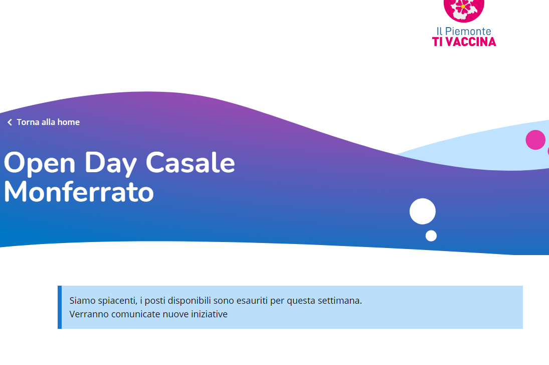 Già esauriti i posti per l’open day al Palafiere di Casale Monferrato