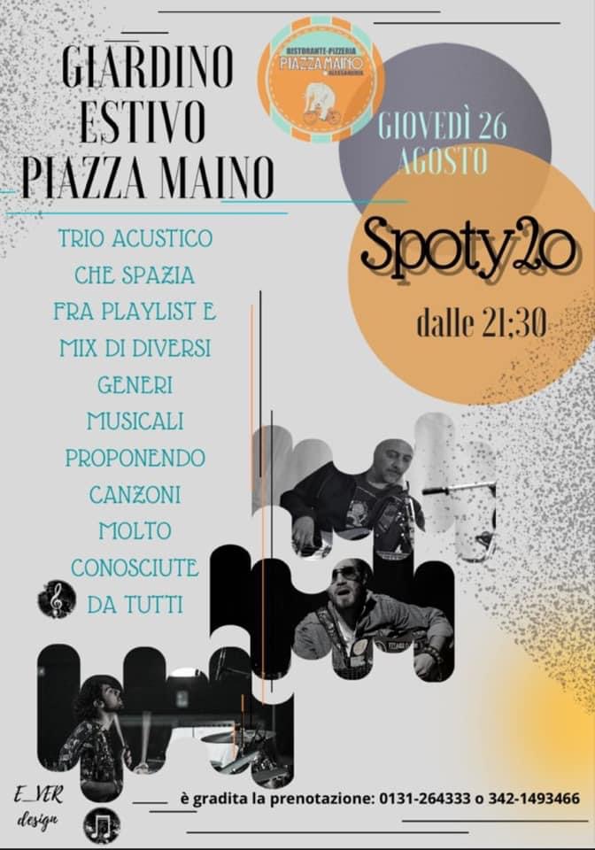 Gli Spoty 20 al Giardino Estivo Piazza Maino ad Alessandria