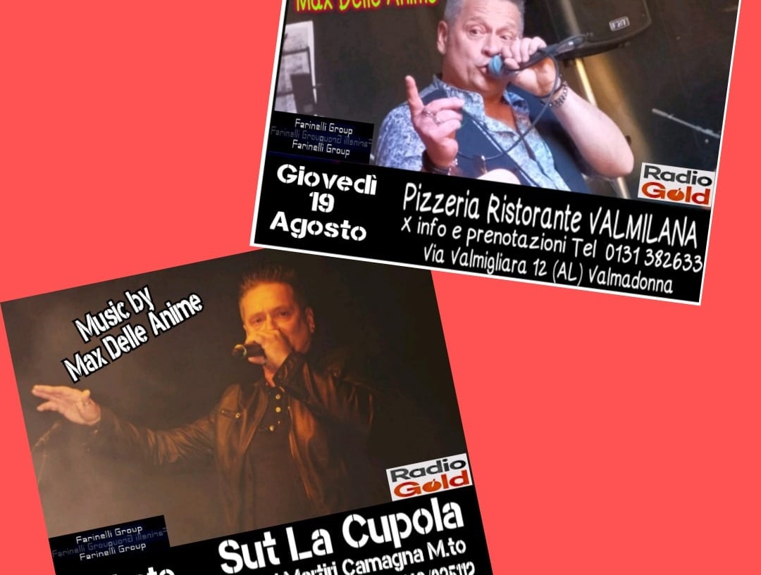 Due serate musicali con Max Chiarlone delle Anime in plexiglass
