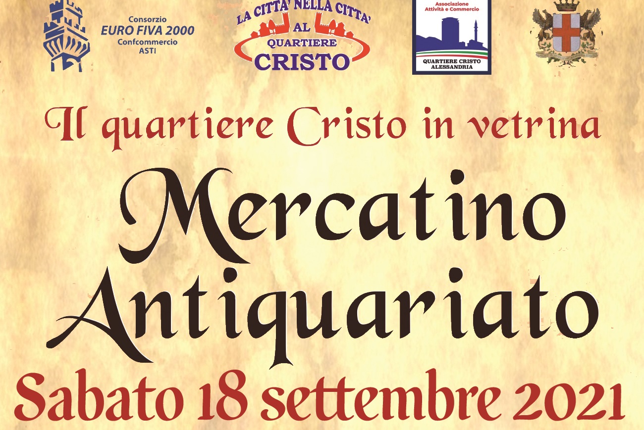 Sabato torna il mercatino dell’antiquariato al Cristo di Alessandria