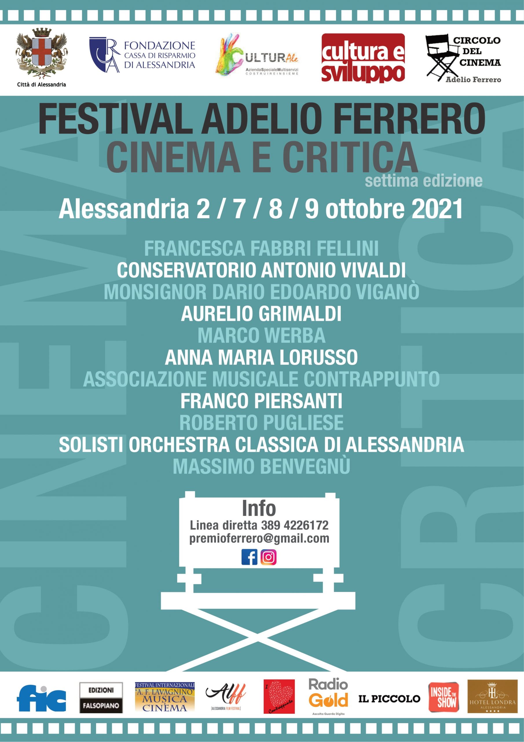 Il 2 ottobre anteprima del Festival Adelio Ferrero con Francesca Fabbri Fellini