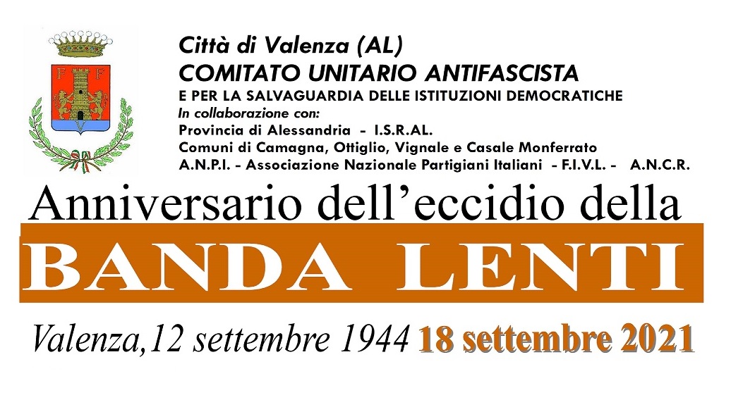 Il 18 settembre a Valenza la cerimonia in ricordo dell’eccidio della Banda Lenti