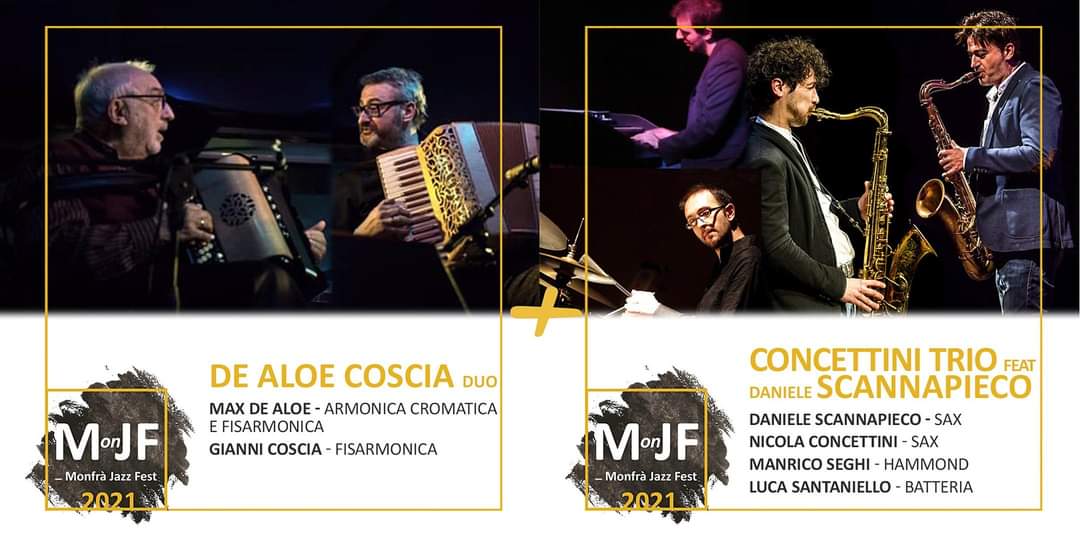 Il 10 settembre doppio concerto al Monfra Jazz Fest