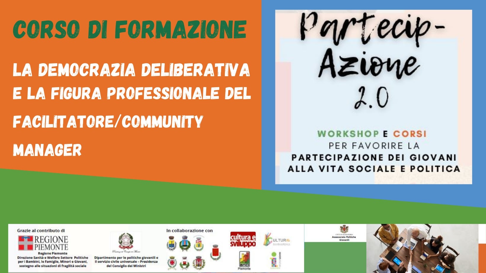 Ad Alessandria un corso di democrazia deliberativa e progettazione partecipata