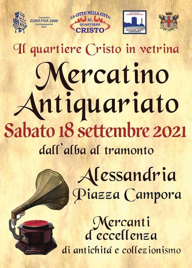 Il 18 settembre al Cristo torna il Mercatino dell’Antiquariato