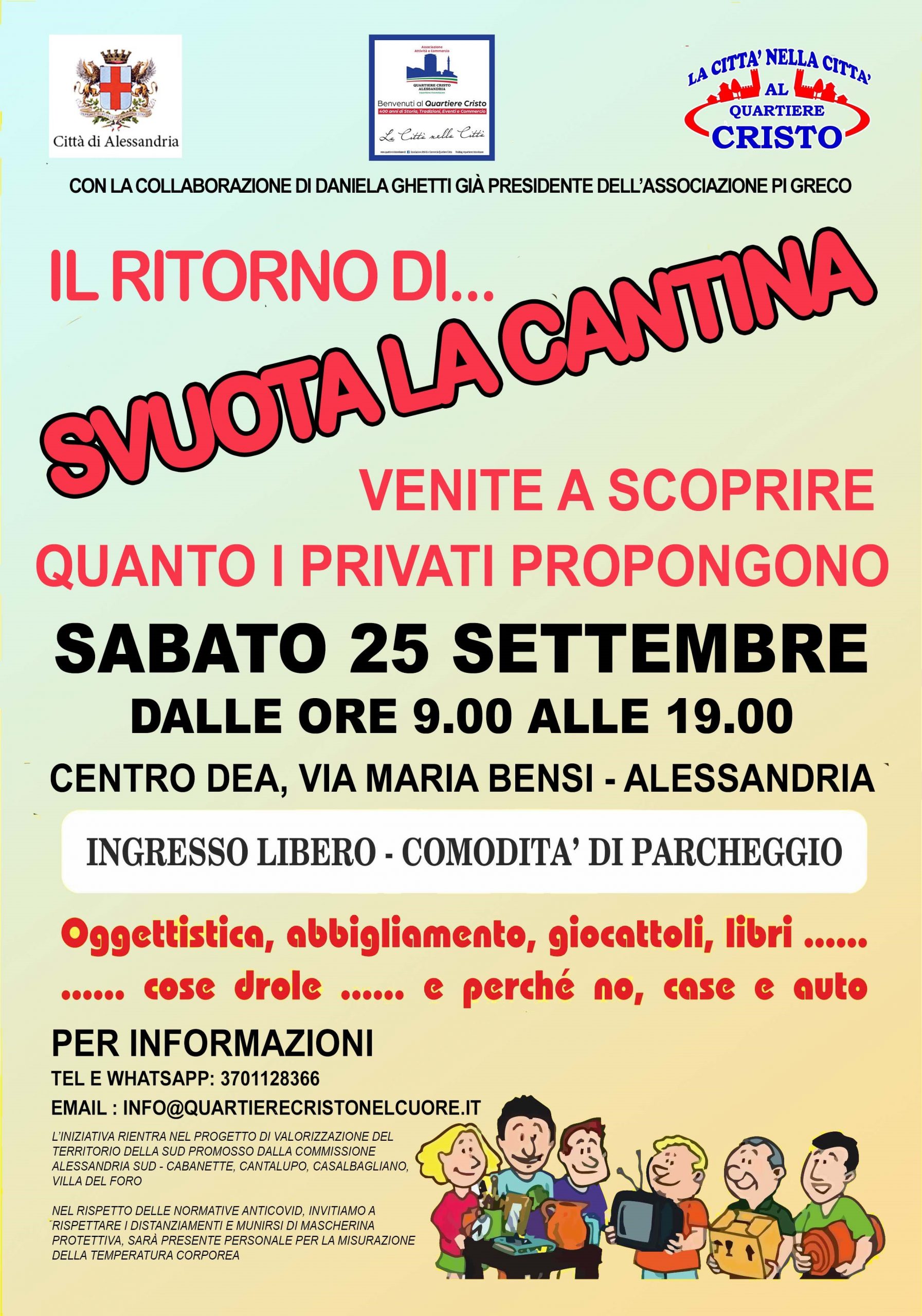Torna “Svuota la cantina”: oggetti, abbigliamento, giochi e libri in esposizione