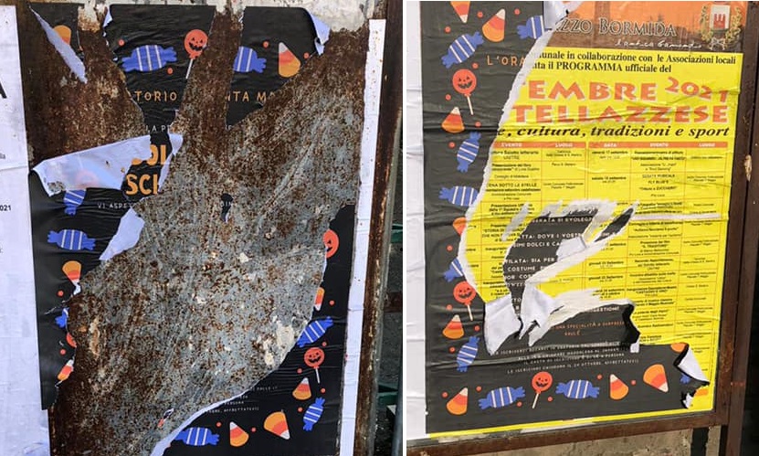 I manifesti della festa di Halloween strappati in paese: “Gesto privo di senso”