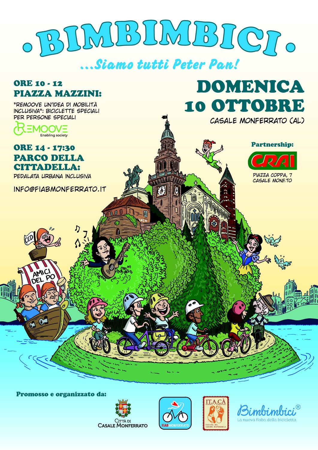 Domenica 10 ottobre Bimbimbici a Casale Monferrato