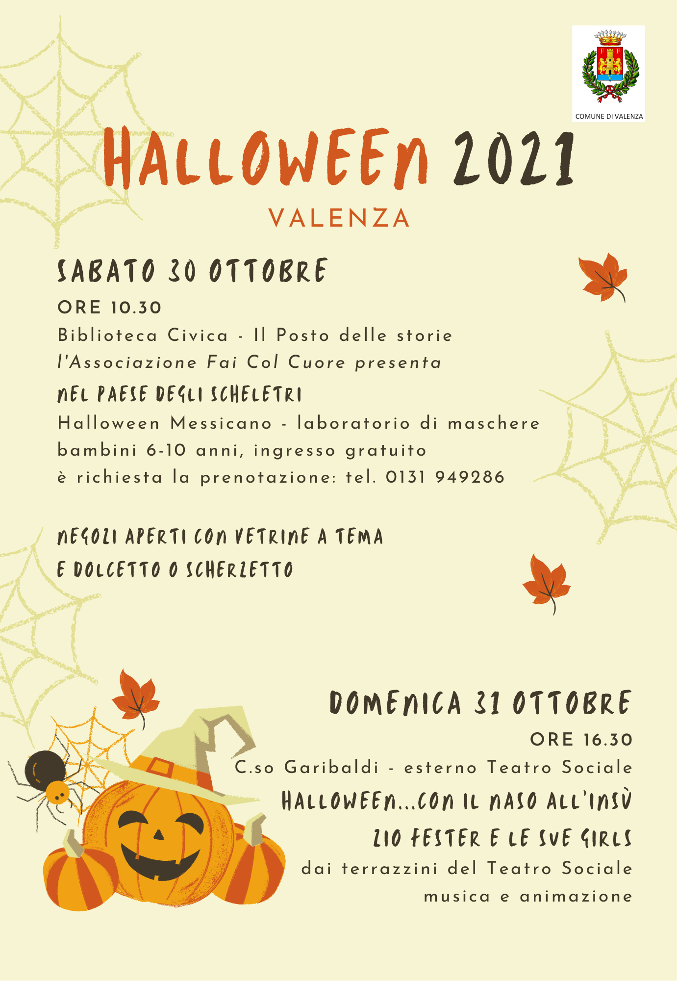 Il 30 e il 31 ottobre due giornate di festa a Valenza per Halloween