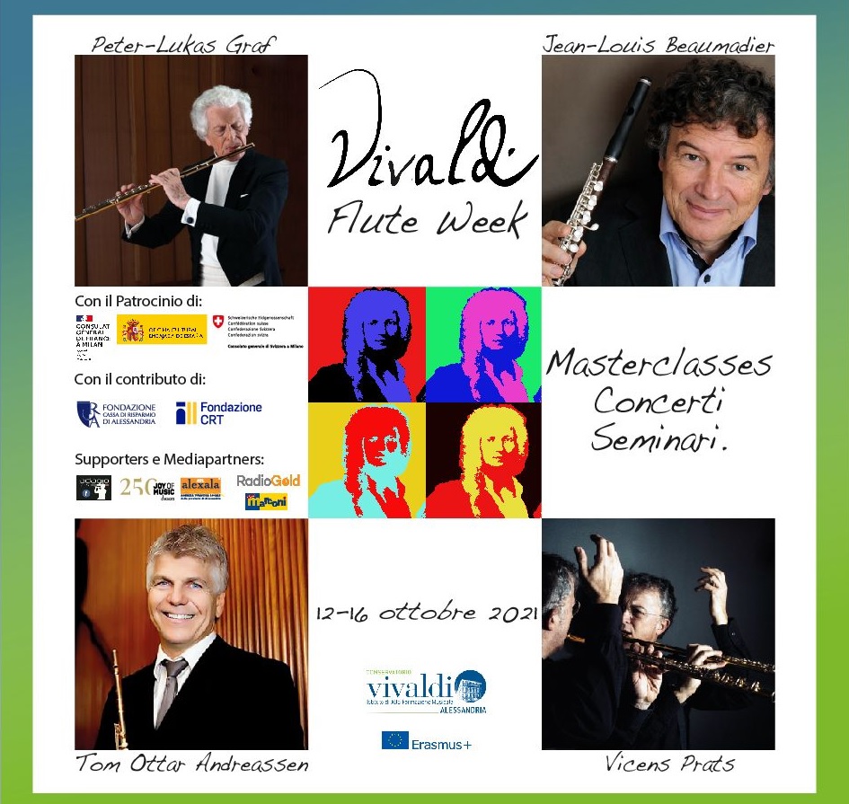 Il 12 ottobre il concerto del Vivaldi Flute Consort apre la “Vivaldi Flute Week”
