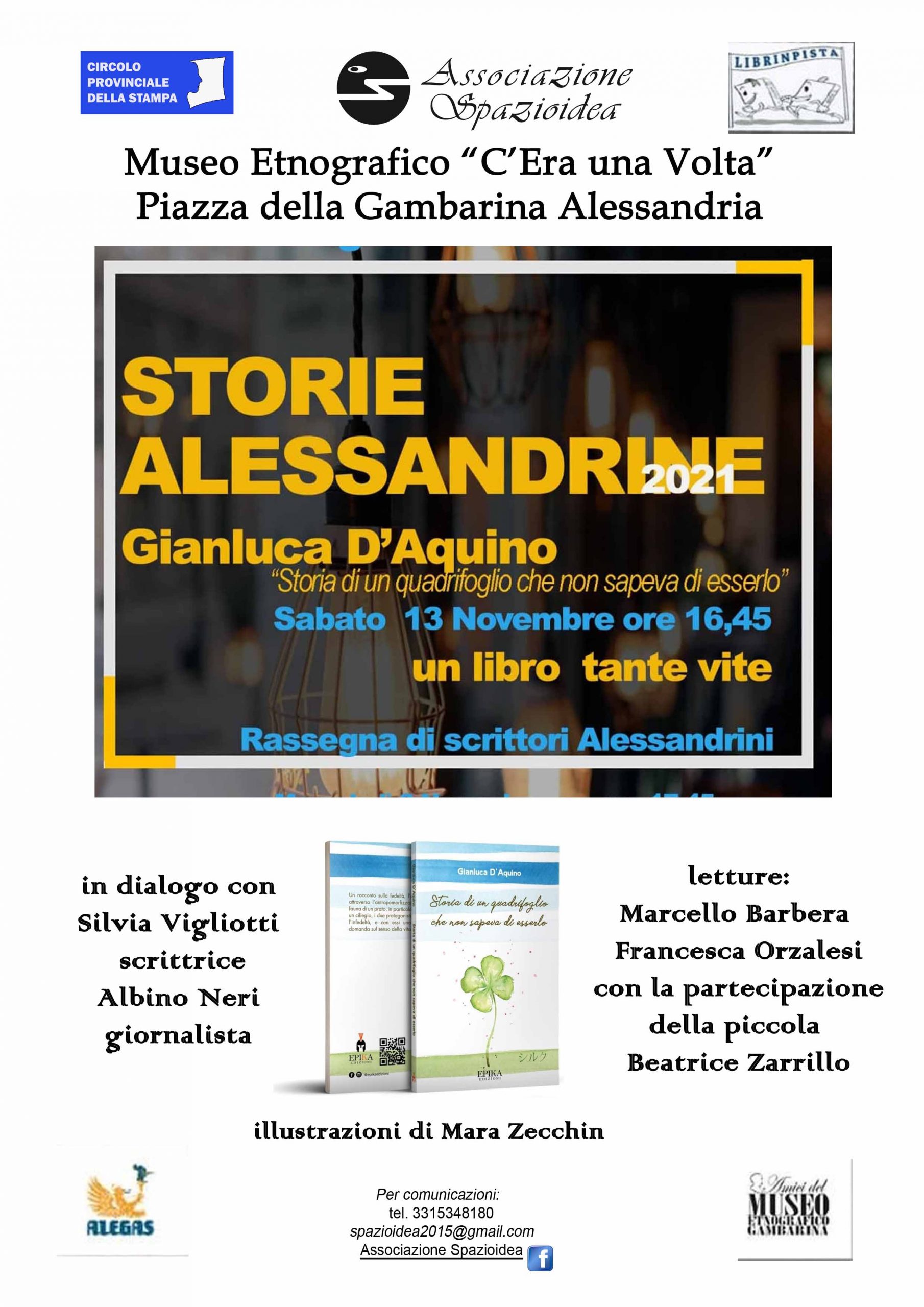Il 13 novembre “Storia di un quadrifoglio che non sapeva di esserlo” al Museo della Gambarina 