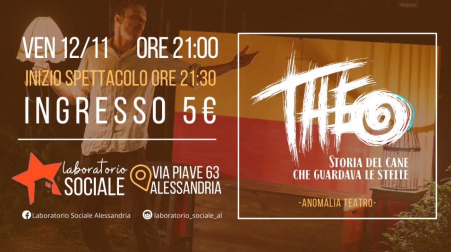 Il 12 novembre “Theo-Storia del cane che guardava le stelle” al Laboratorio Sociale