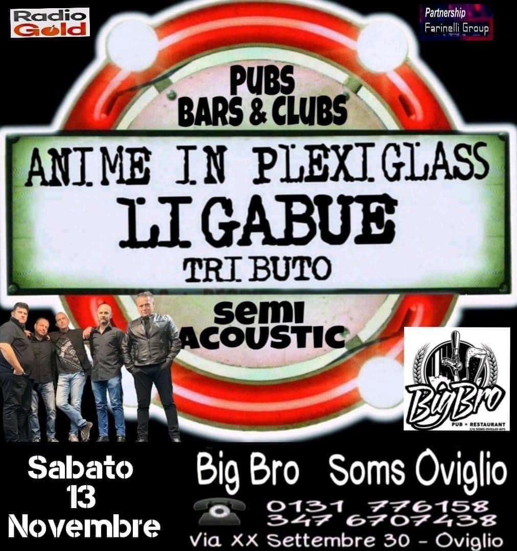 Sabato 13 novembre tributo a Ligabue con le Anime in plexiglass