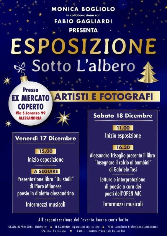 Il 17 e 18 dicembre “Esposizione sotto l’albero” all’ex mercato coperto di Alessandria