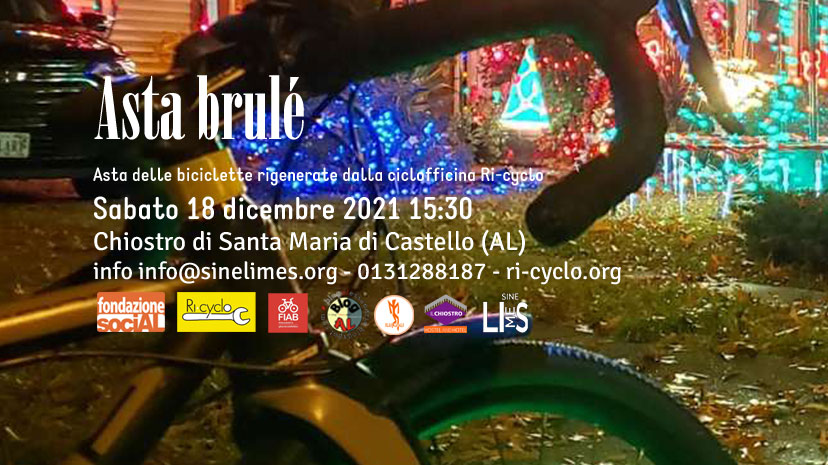 “Asta brulé” delle bici di recupero al Chiostro di S.M. di Castello