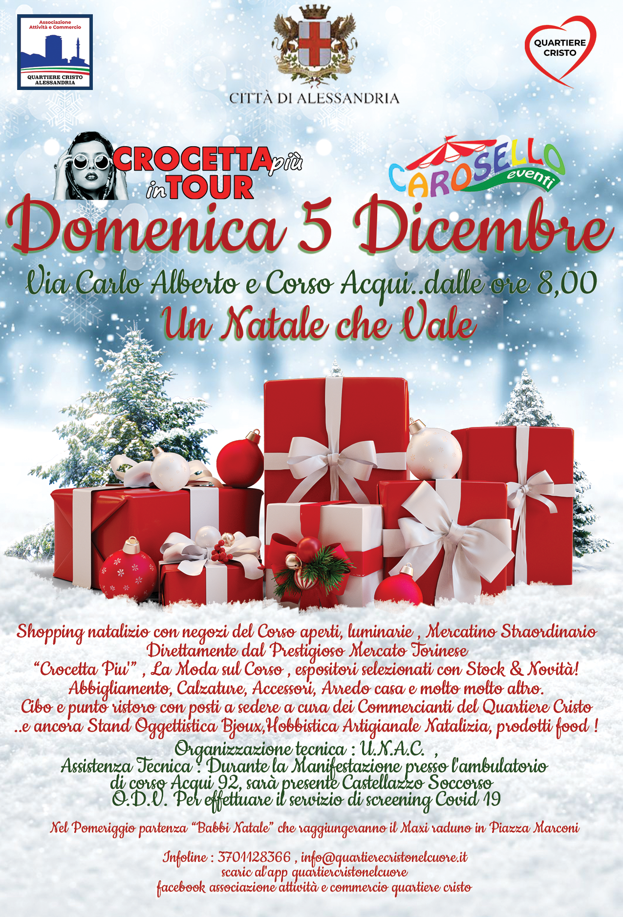 Il 5 dicembre Fiera Natalizia al Quartiere Cristo di Alessandria