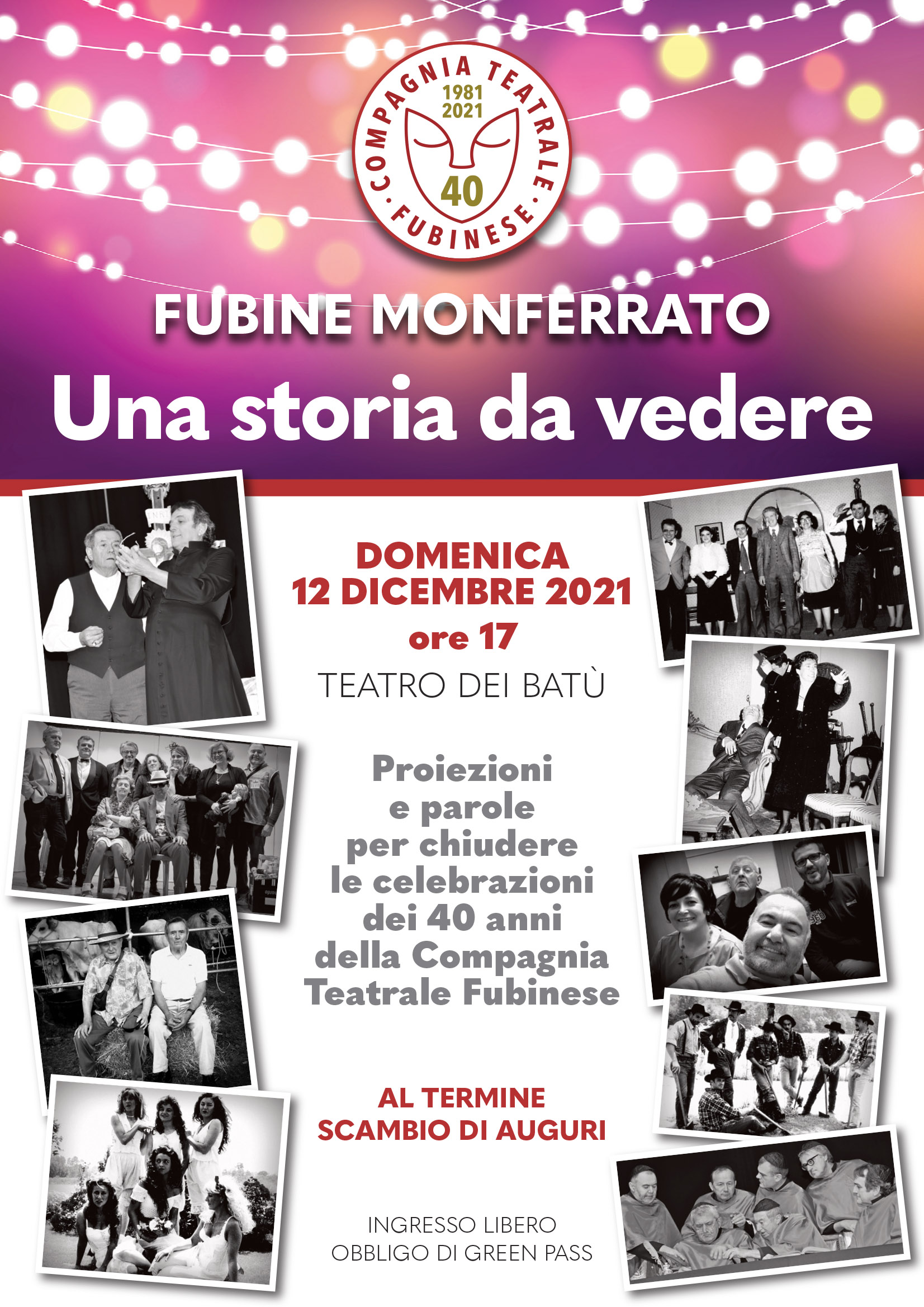 Il 12 dicembre al Teatro dei Batù 40 anni di storia della Compagnia Teatrale Fubinese