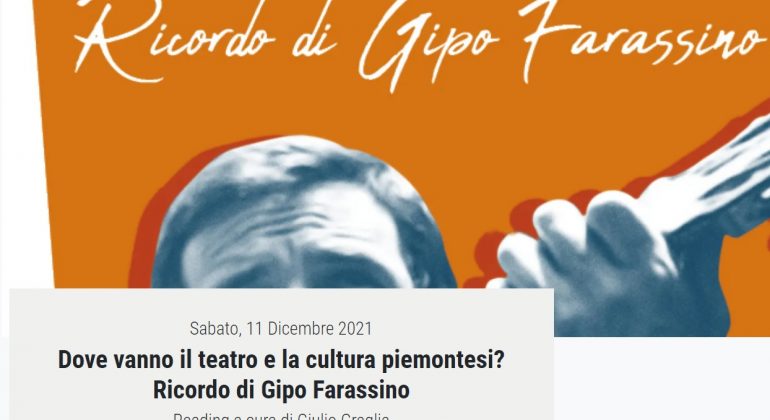 L’11 dicembre al Teatro Marenco di Novi Ligure omaggio a Gipo Farassino