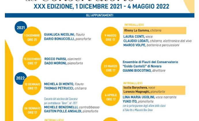 Il 1° dicembre Gianluca Nicolini e Dario Bonucelli aprono I Mercoledì del Conservatorio