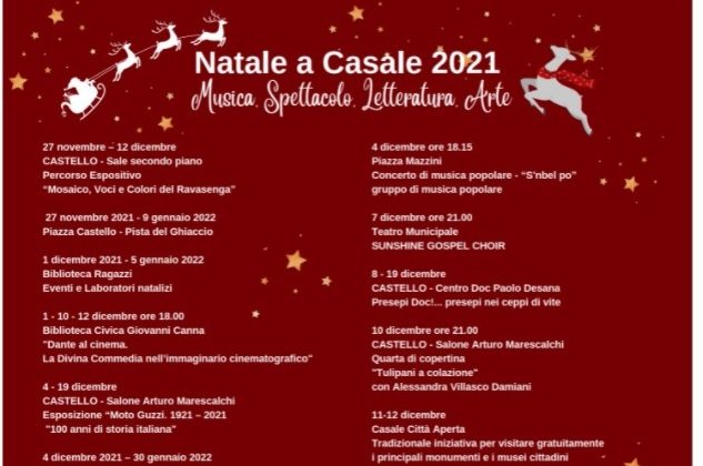 Dal 4 dicembre gli eventi di Natale a Casale Monferrato