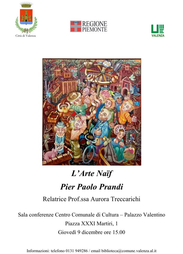 Il 9 dicembre nuova conferenza dedicata all’arte di Pier Paolo Prandi a Valenza