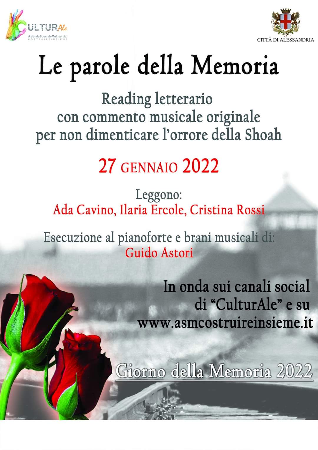 Il reading letterario “Le parole della Memoria” di CulturAle per non dimenticare [VIDEO ONLINE]
