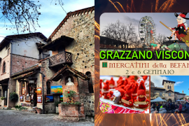La Befana a Grazzano Visconti: ultimo giorno di mercatino e bancarelle